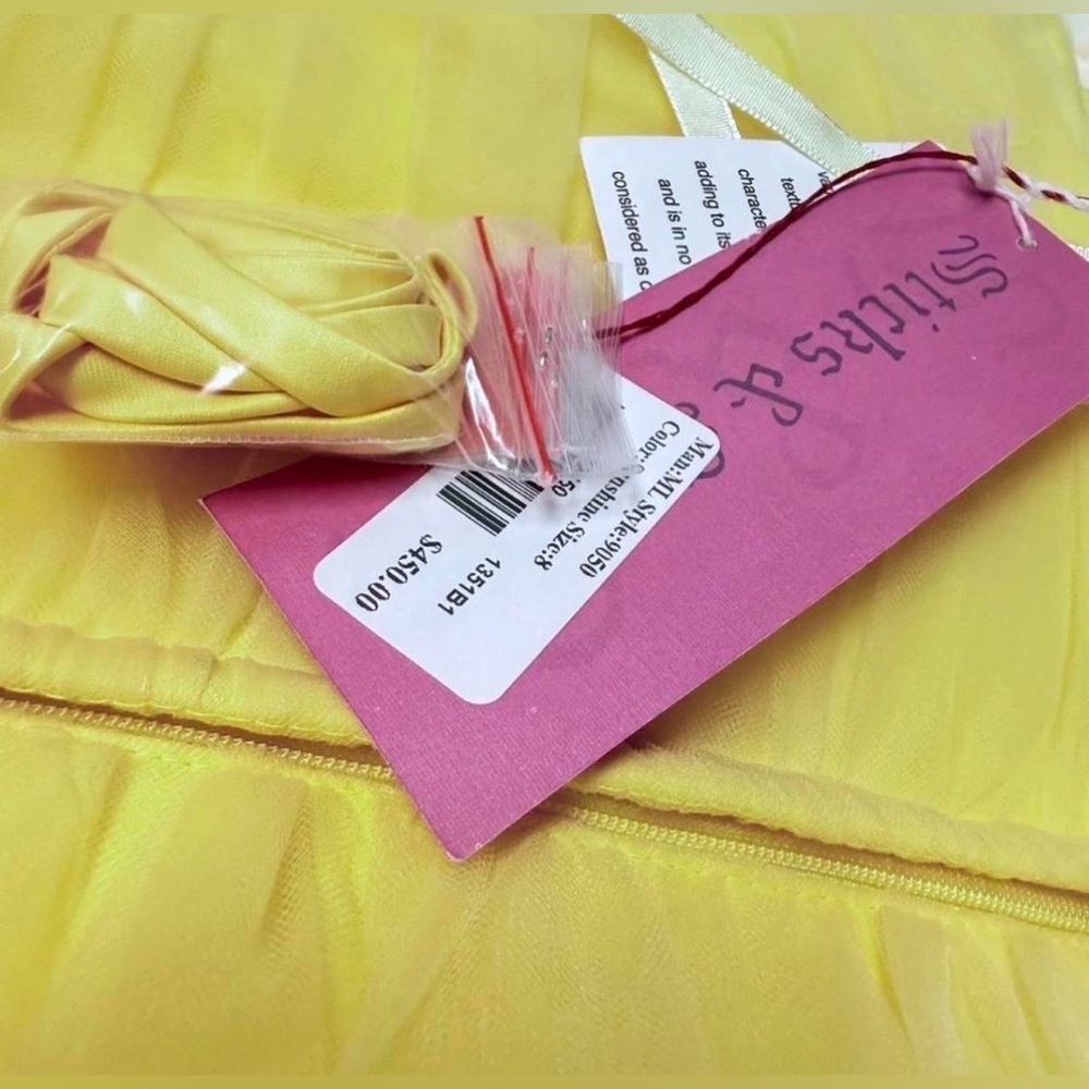 Mori Lee Vibrant Yellow Party Dress - Picture 4 of 6